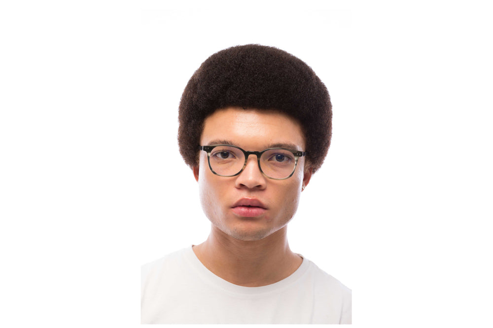 Man Wearing Arrow Computer Glasses