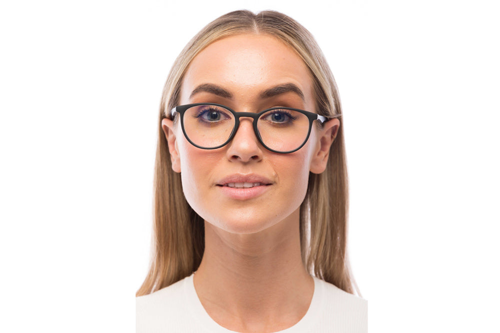 Woman Wearing Echo Computer Glasses Readers